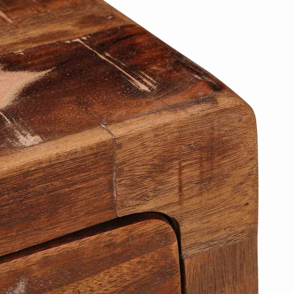 Vegghengt nattbord Flerfarget 40 x 30 x 36 cm gjenvunnet heltre