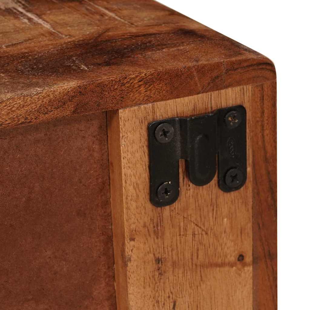 Vegghengt nattbord Flerfarget 40 x 30 x 36 cm gjenvunnet heltre