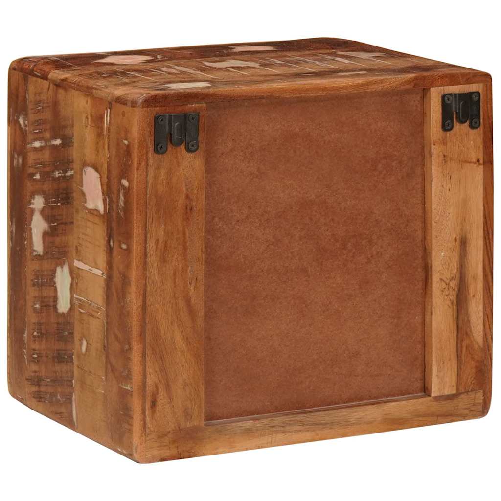 Vegghengt nattbord Flerfarget 40 x 30 x 36 cm gjenvunnet heltre