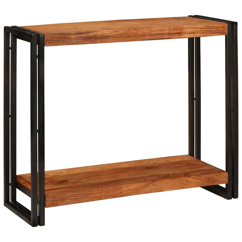 Konsollbord med hylle Brun 90 x 33 x 75 cm heltre akasie