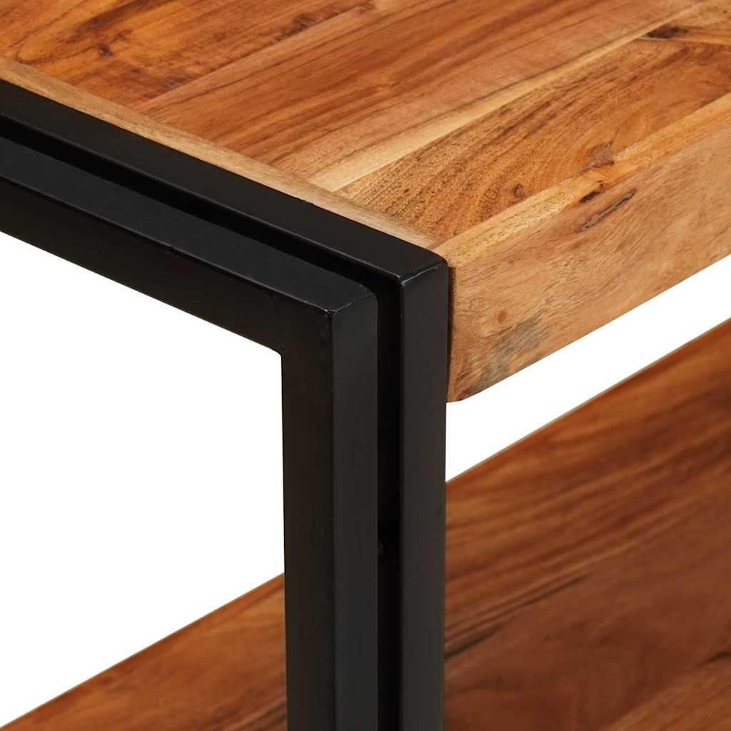 Konsollbord med hylle Brun 160 x 33 x 75 cm heltre akasie