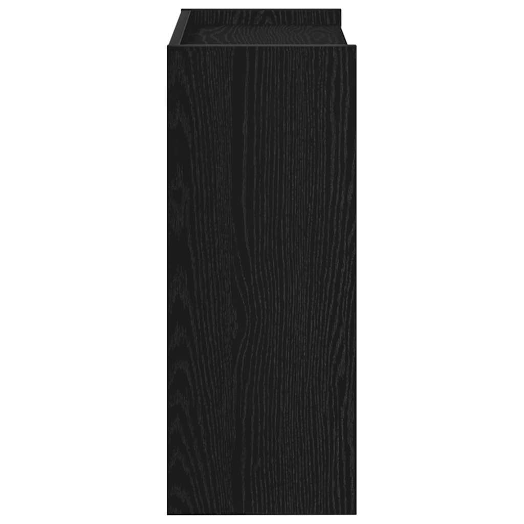 Skohylle svart 60x25x62 cm konstruert tre