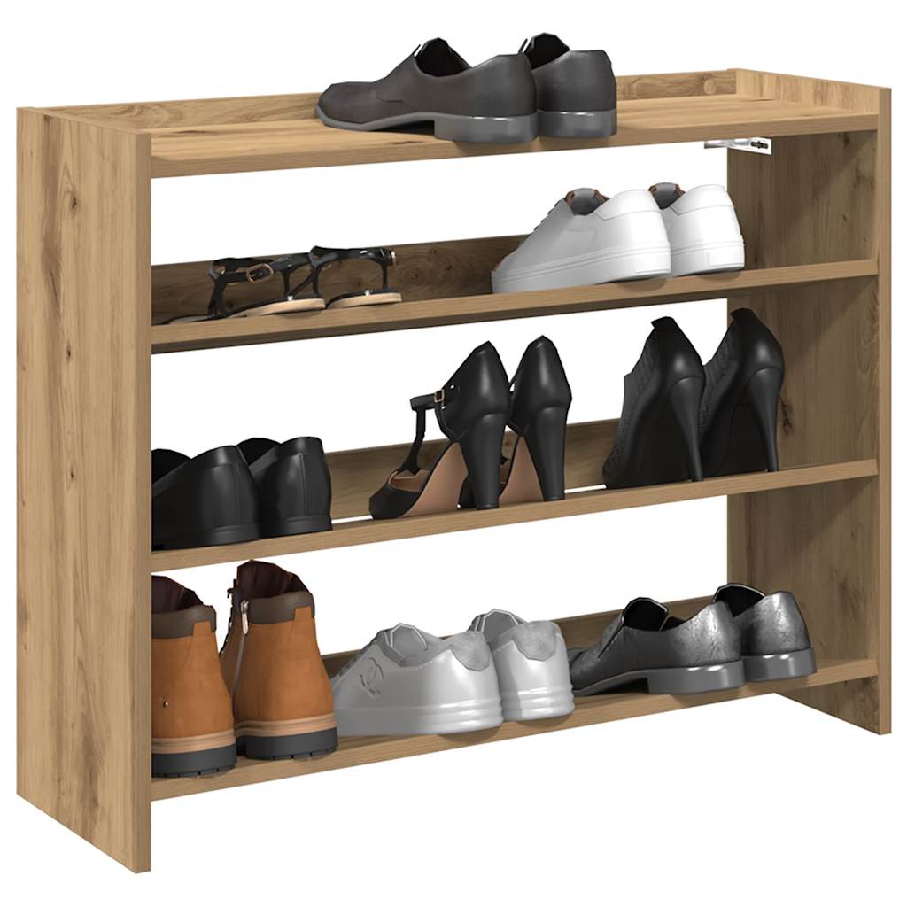 Skohylle artisan eik 80x25x62 cm konstruert tre