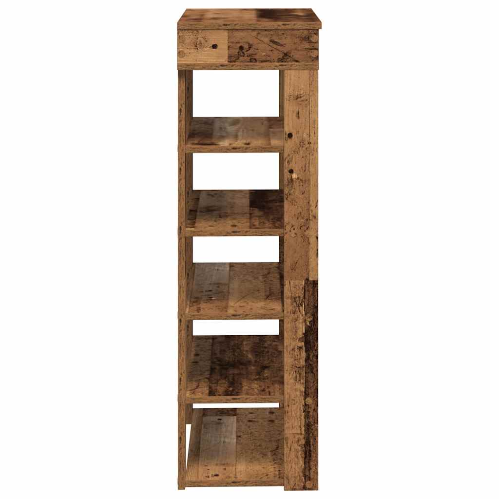 Skohylle gammelt tre 60x30x98 cm konstruert tre