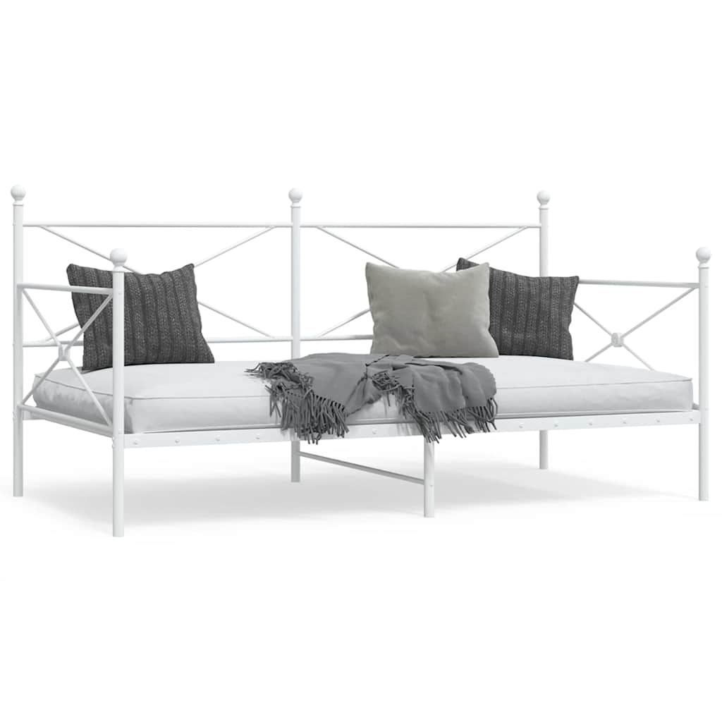 Dagseng uten madrass hvit 107x203 cm stål