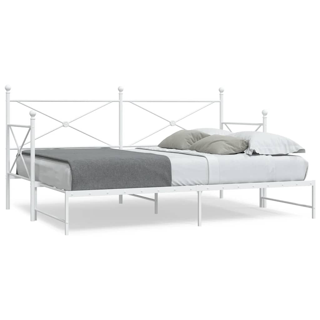 Dagseng med trille uten madrass hvit 90x190 cm stål