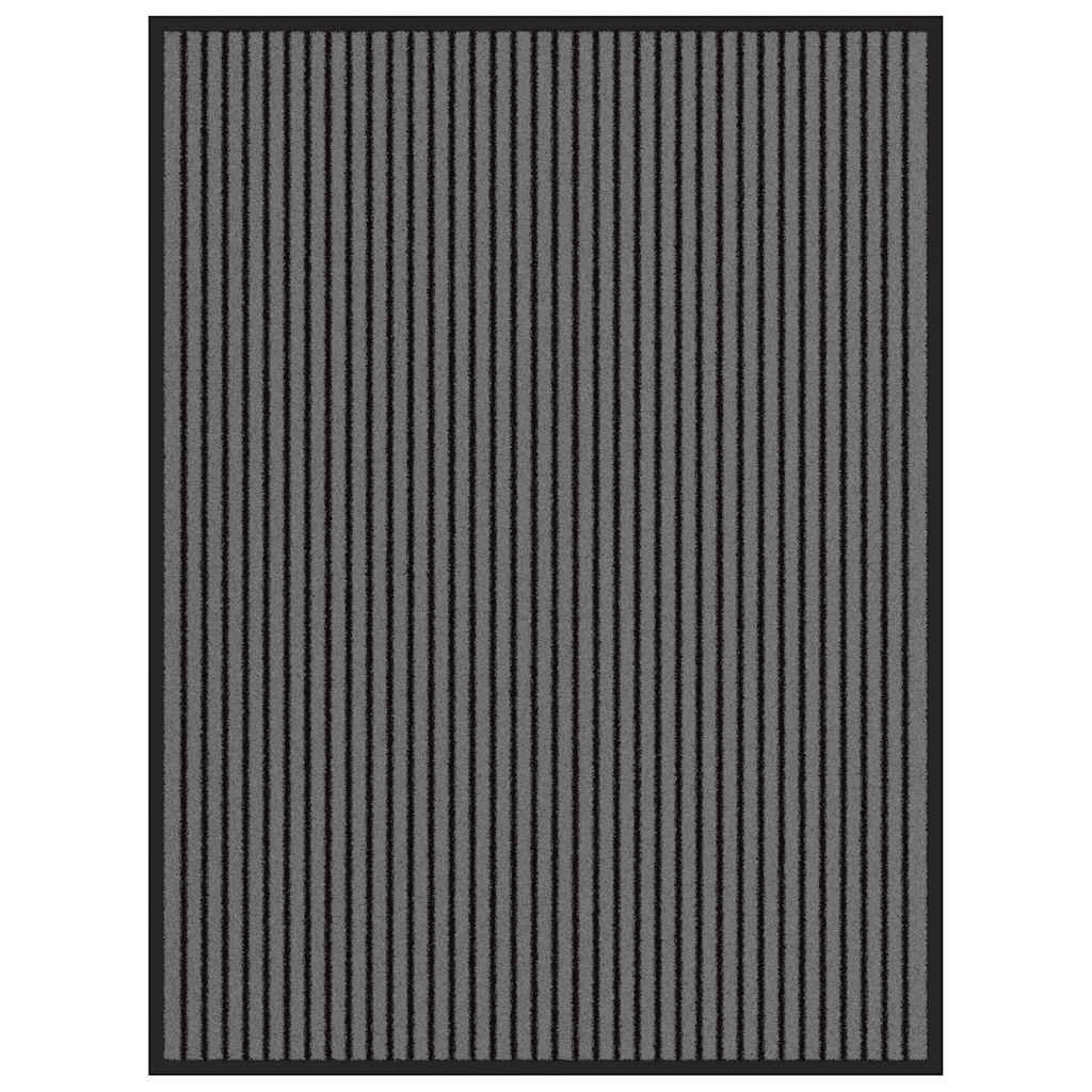 Dørmatte Stripe Svart og Grå 90x120 cm