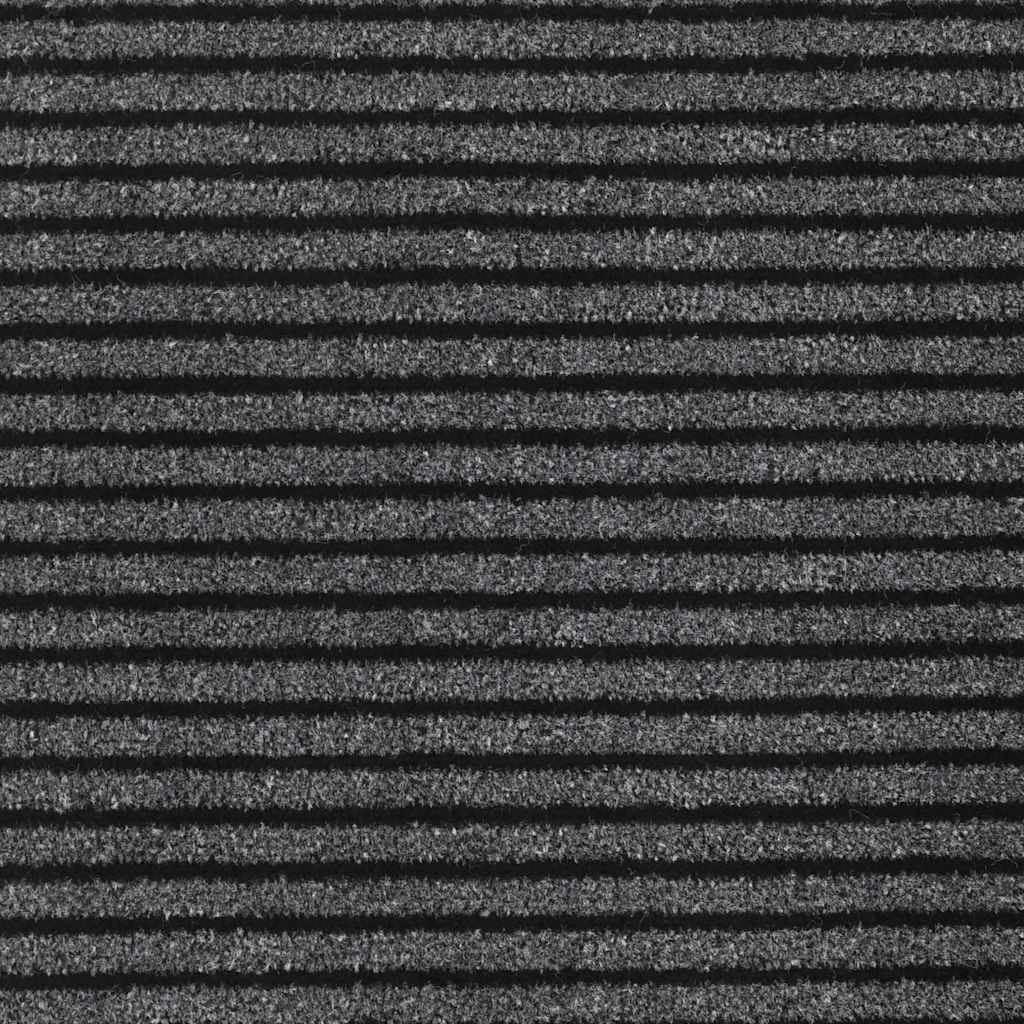 Dørmatte Stripe Svart og Grå 90x150 cm