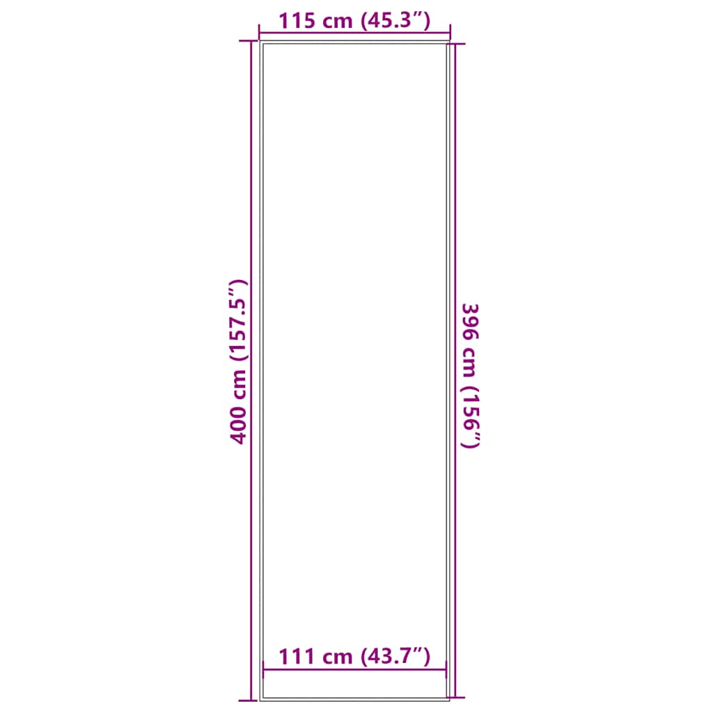 Dørmatte Antrasitt 115x400 cm