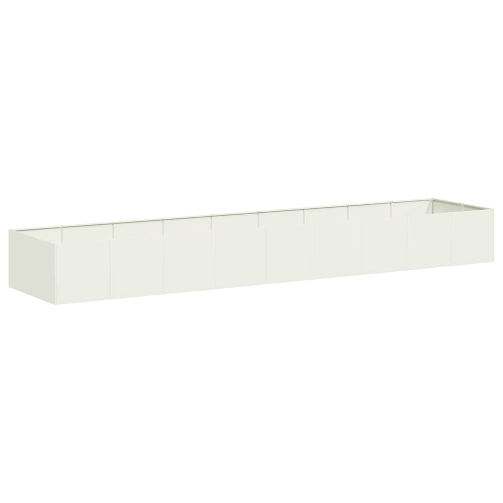 Plantekasse hvit 360x80x40 cm stål