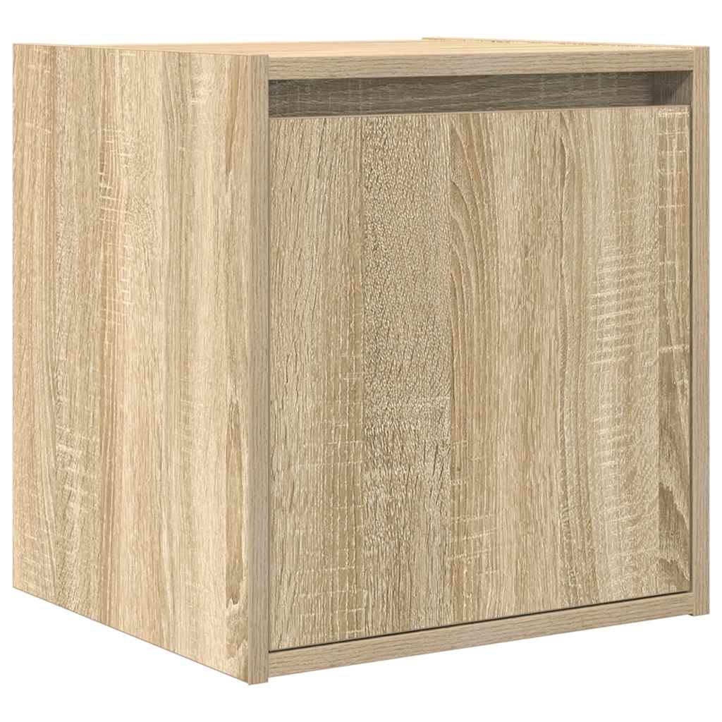 Veggmontert nattbord sonoma eik 38x34x40 cm