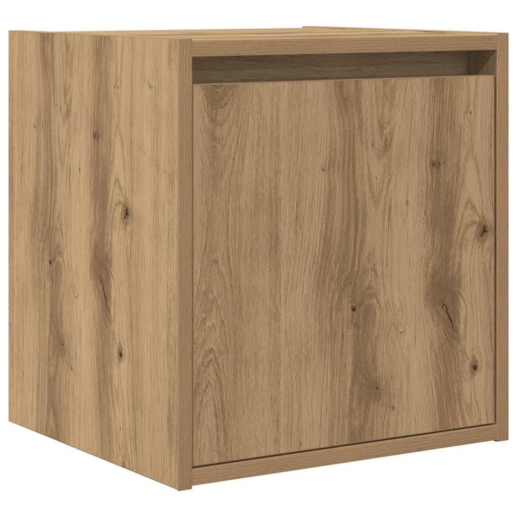 Veggmontert nattbord artisan eik 38x34x40 cm