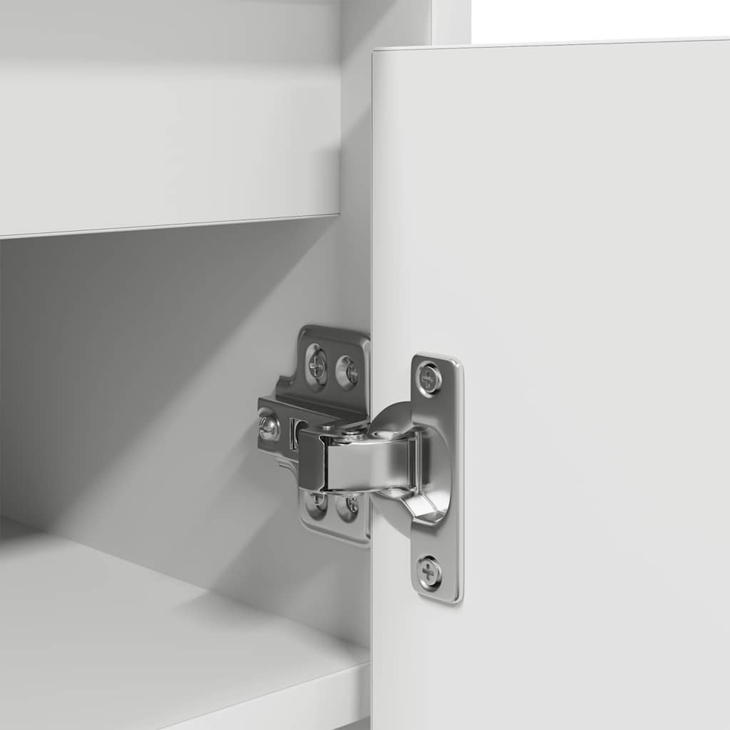 Skohylle hvit 29,5x34x76 cm konstruert tre