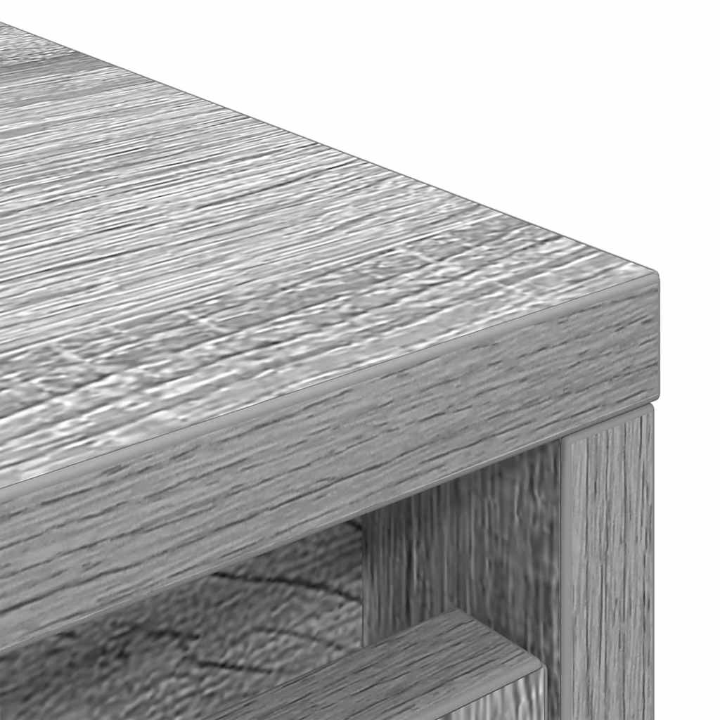 Skohylle grå sonoma 29,5x34x76 cm konstruert tre