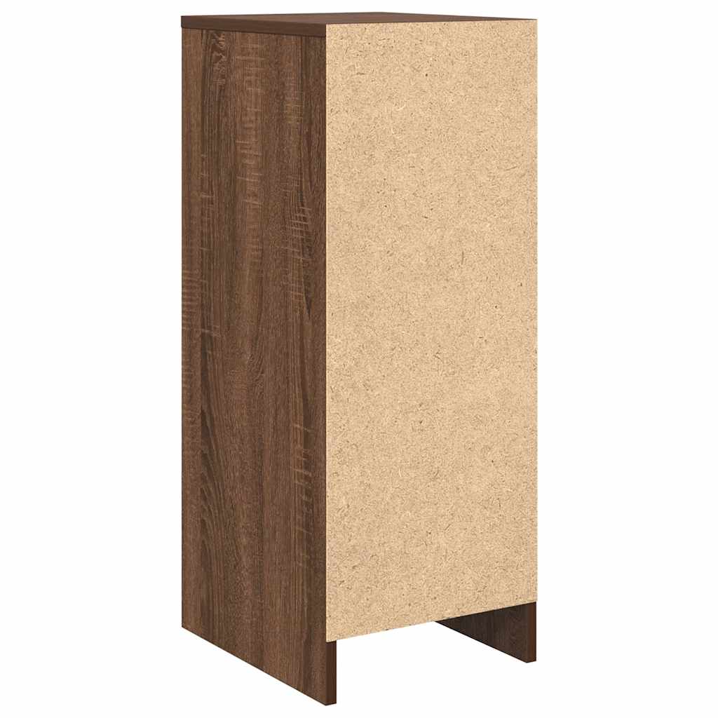 Skohylle brun eik 29,5x34x76 cm konstruert tre