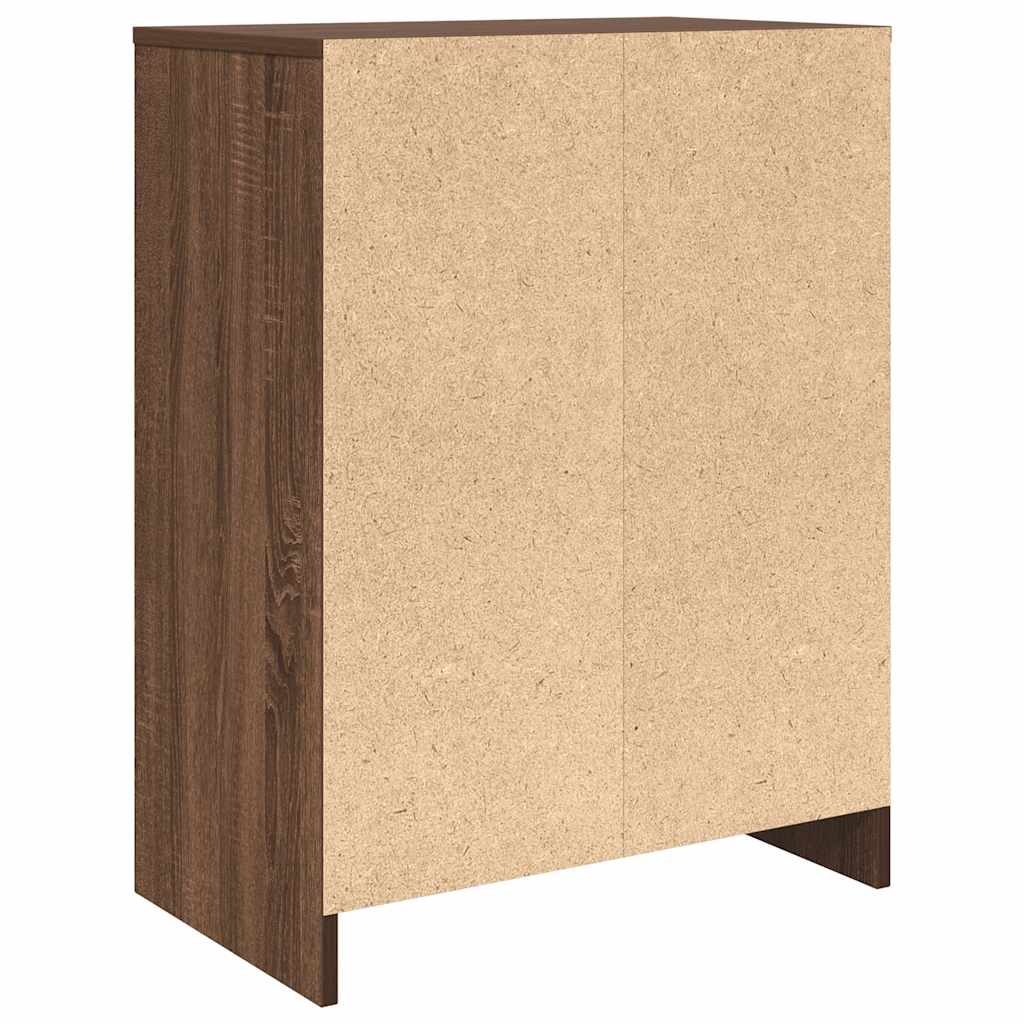 Skohylle brun eik 57x34x76 cm konstruert tre