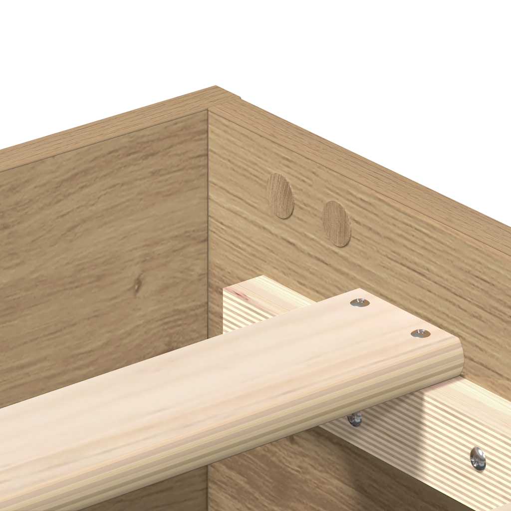 Sengeramme uten madrass artisan eik 90x190 cm konstruert tre
