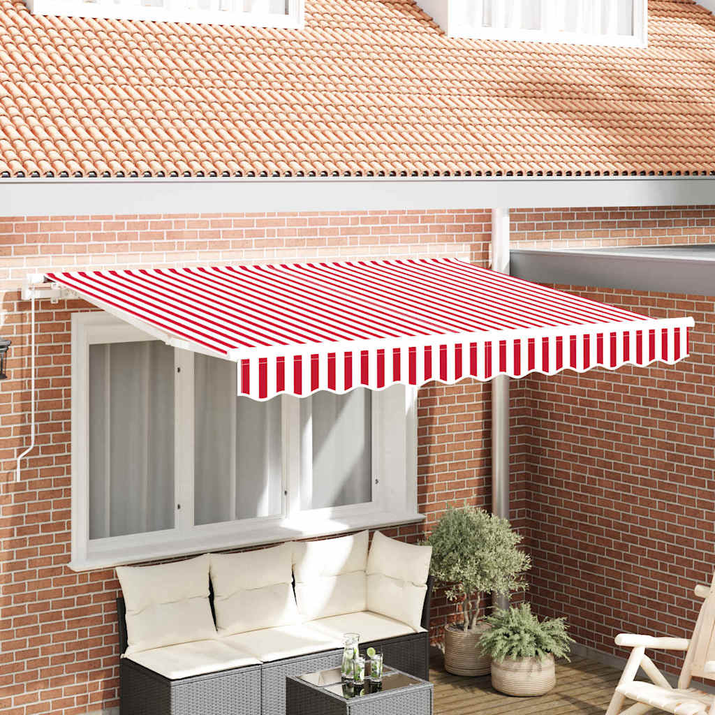 Reserveduk til markise Rød og hvit 350 x 200 cm Lerret