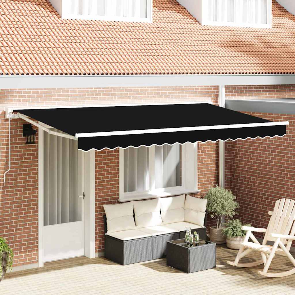 Reserveduk til markise Svart 400 x 200 cm Lerret