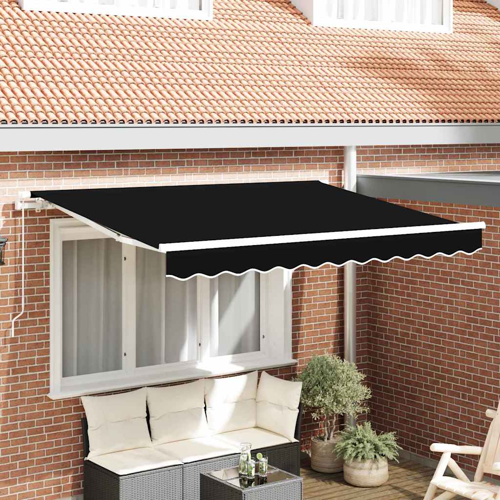 Reserveduk til markise Svart 300 x 250 cm Lerret