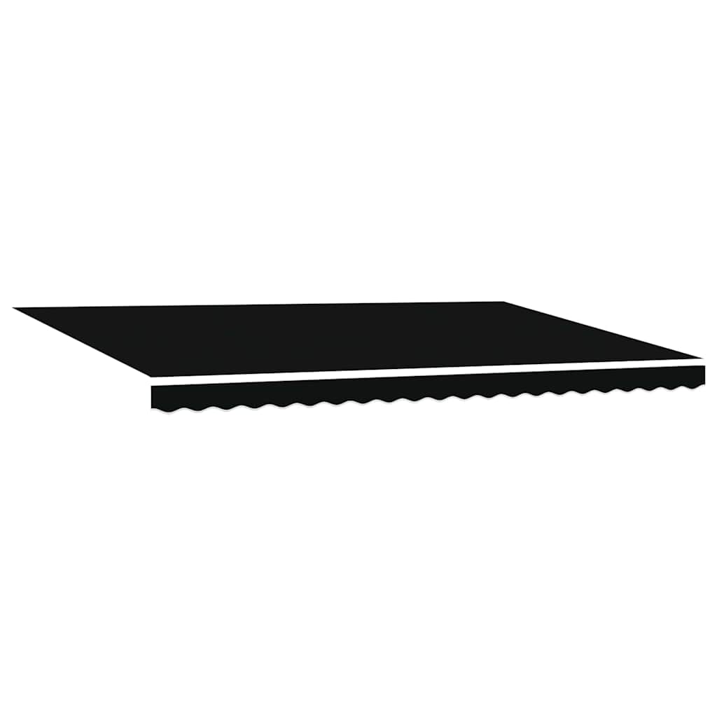 Reserveduk til markise Svart 500 × 350 cm Lerret