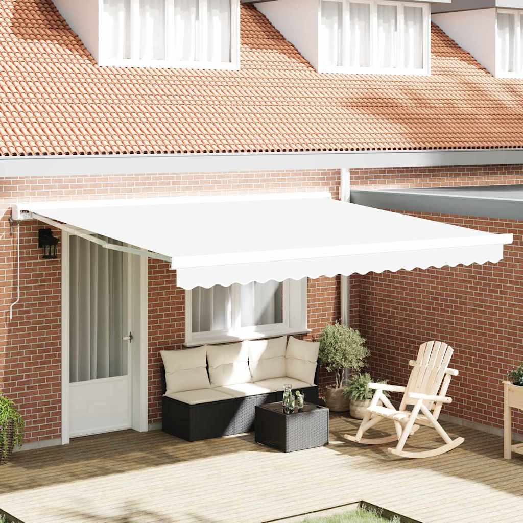 Reserveduk til markise Hvit 400 × 300 cm Lerret