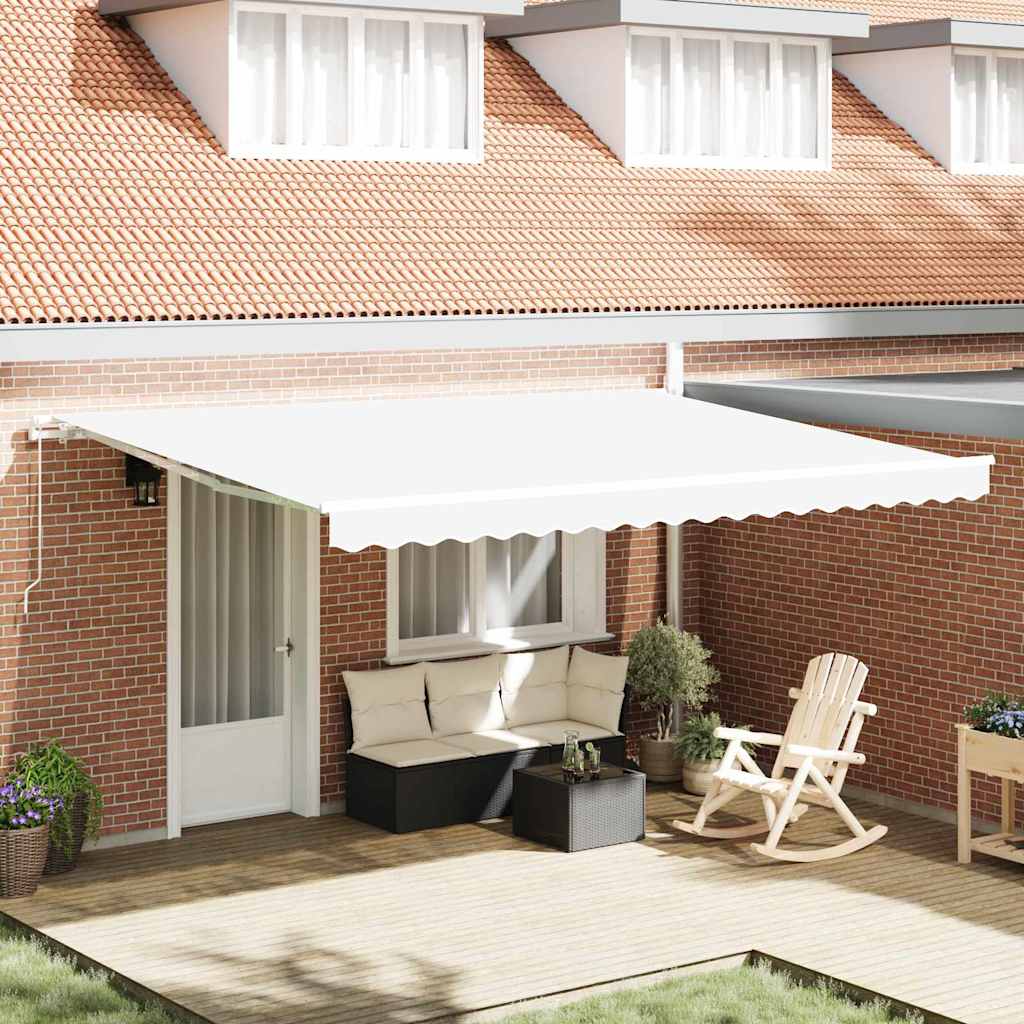 Reserveduk til markise Hvit 450 × 350 cm Lerret