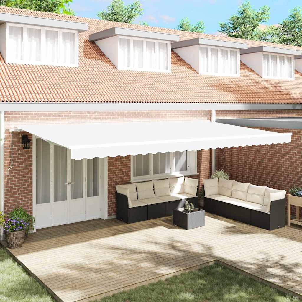 Reserveduk til markise Hvit 600 × 300 cm Lerret