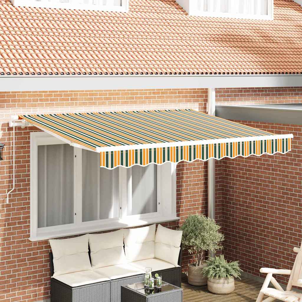 Reserveduk til markise Grønn og gul 350 x 250 cm Lerret