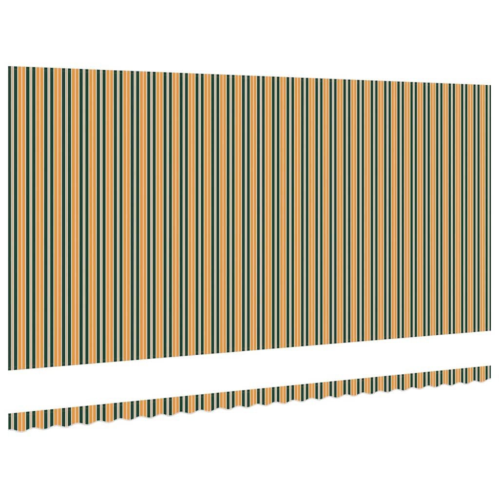 Reserveduk til markise Grønn og gul 600 × 300 cm Lerret