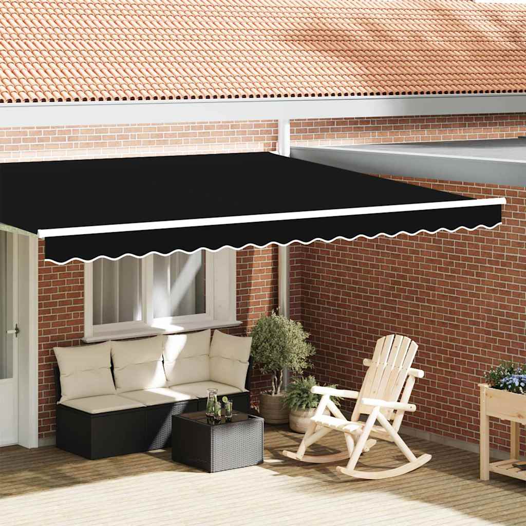 Markiseduk Svart 4.3 x 0.2 m Lerret