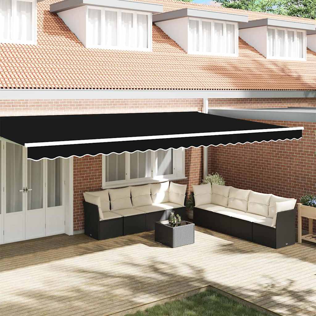 Markiseduk Svart 5.8 x 0.2 m Lerret