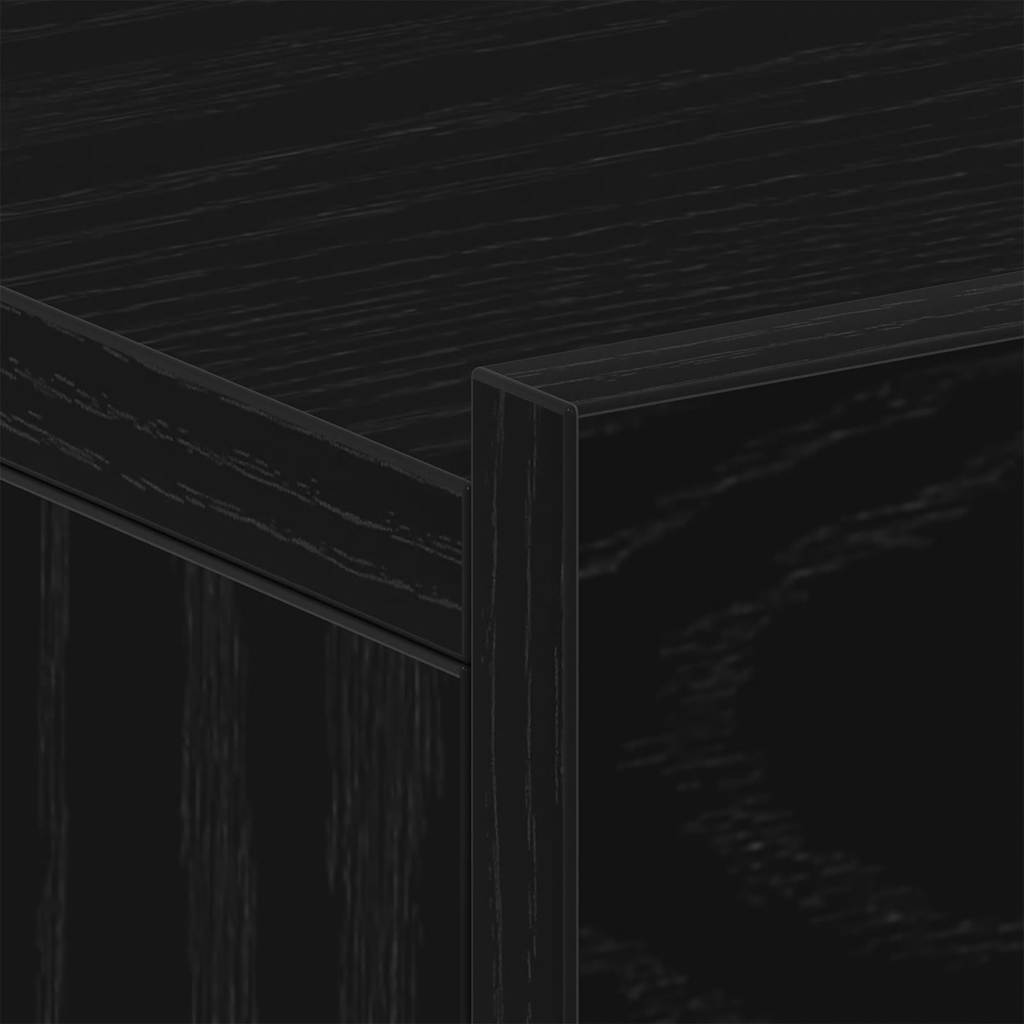 Flytende nattbord 2 stk svart eik 40x32x15 cm konstruert tre