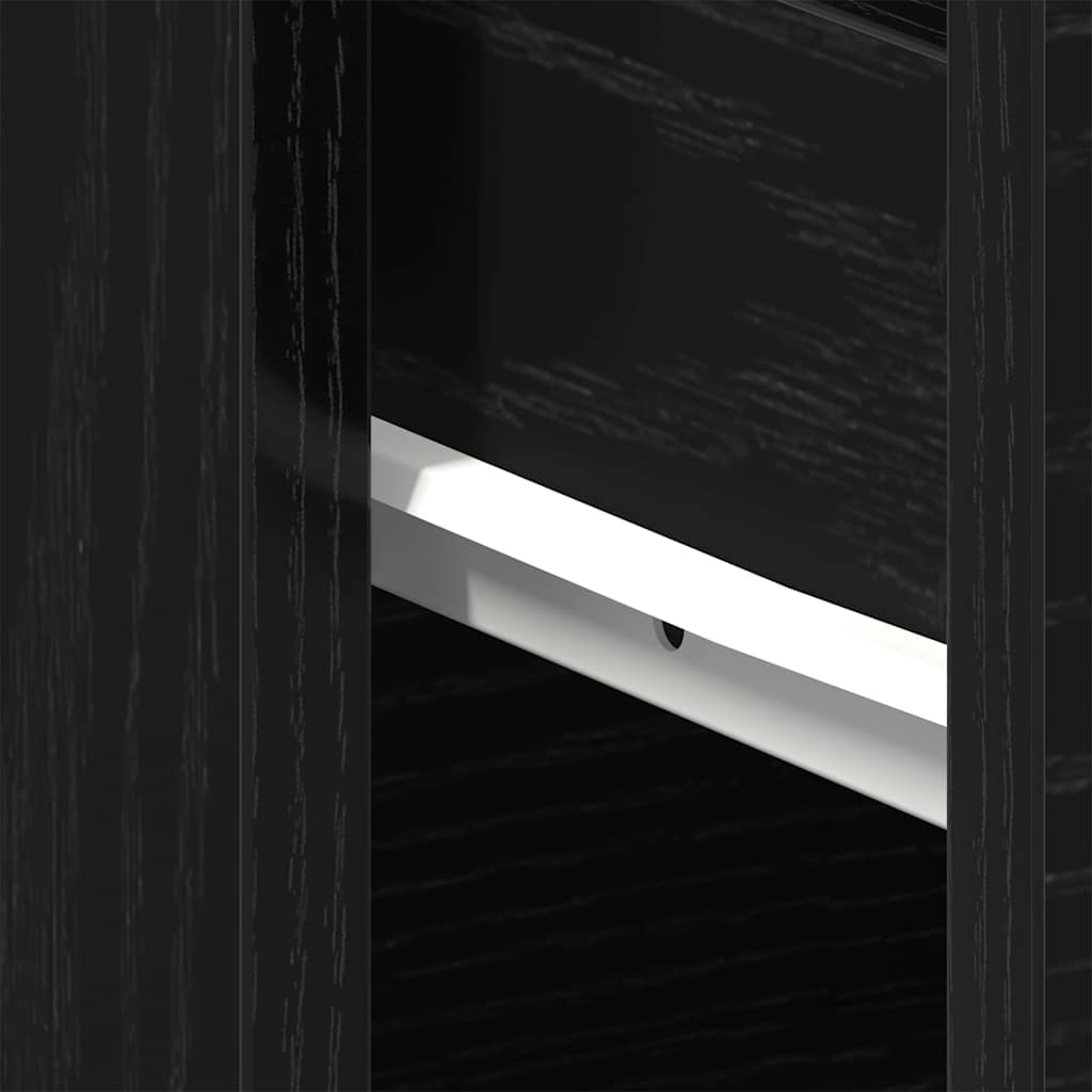 Nattbordskap 2 pcs Svart Eik 40 x 30 x 39 cm Konstruert tre