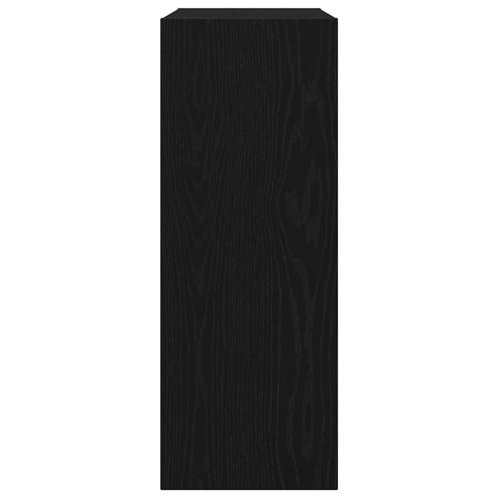 Konsollbord Svart eik 78 x 30 x 80 cm Konstruert tre