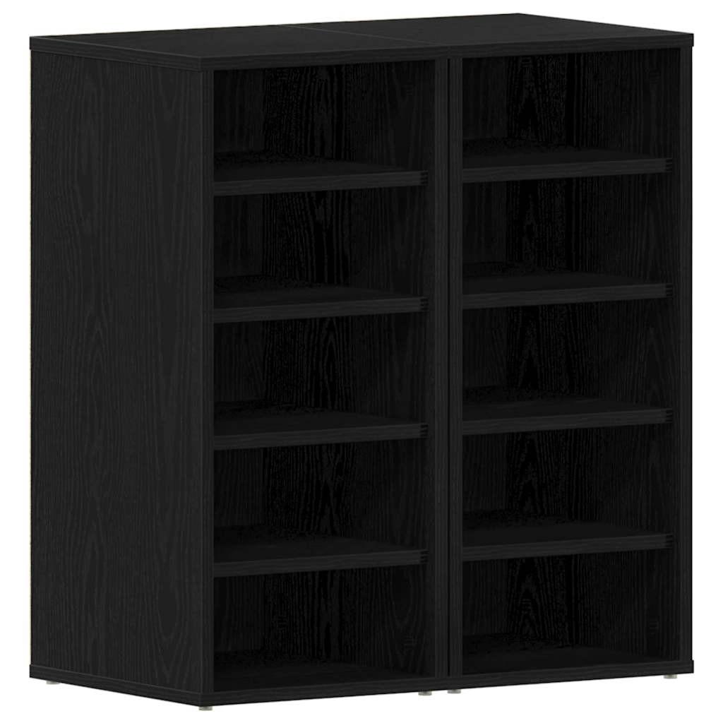 Skohylle 2 stk i svart eik - 32x35x70 cm av konstruert tre