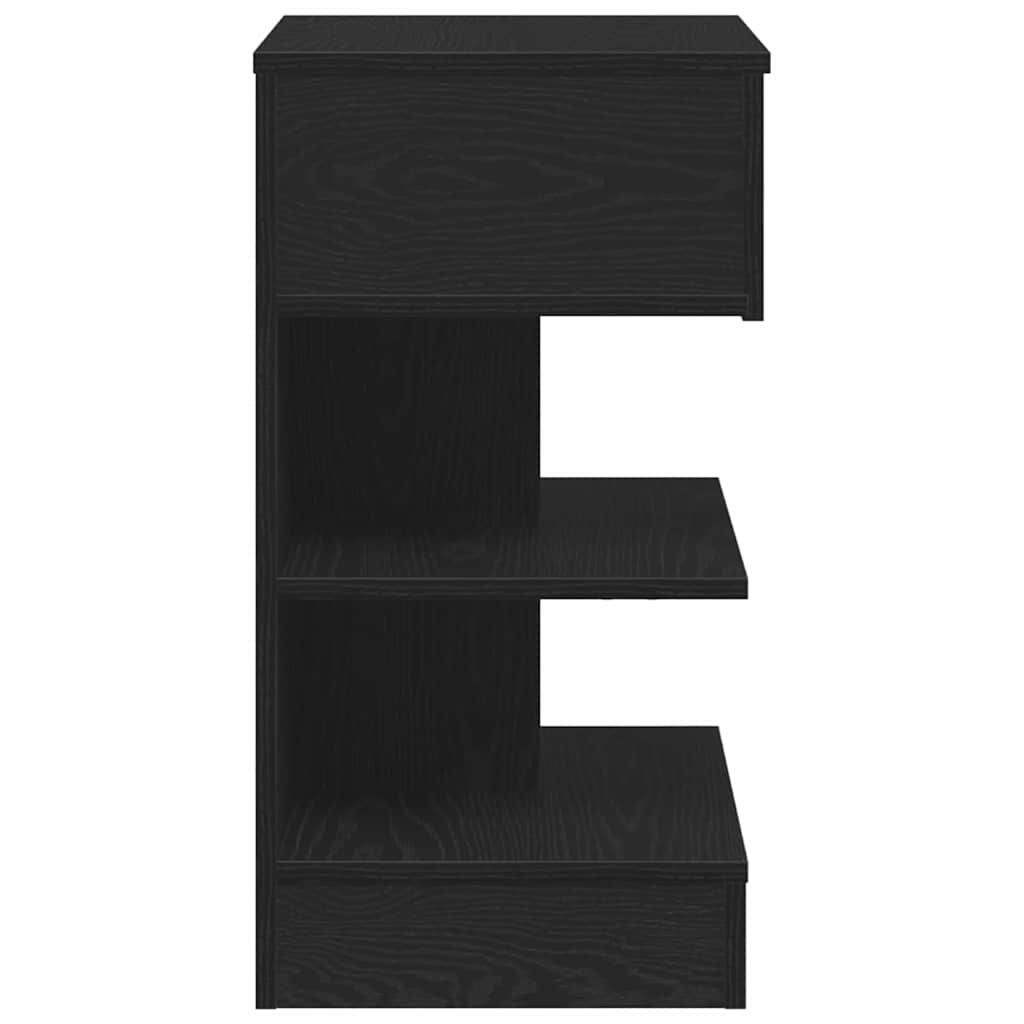 Nattbordskap 2 pcs Svart eik 40 x 35 x 65 cm Konstruert tre