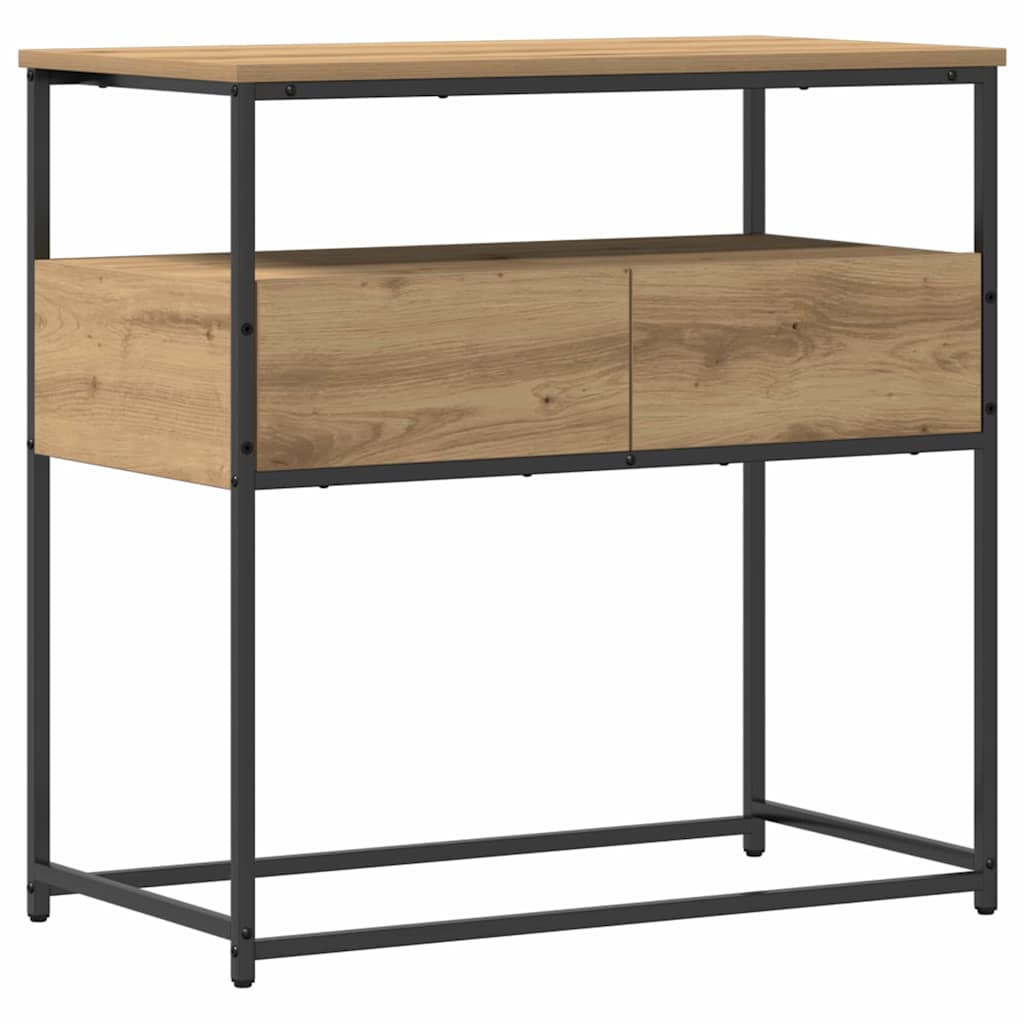 Konsollbord Artisan Eik 75x40x75 cm Konstruert Tre og Stål