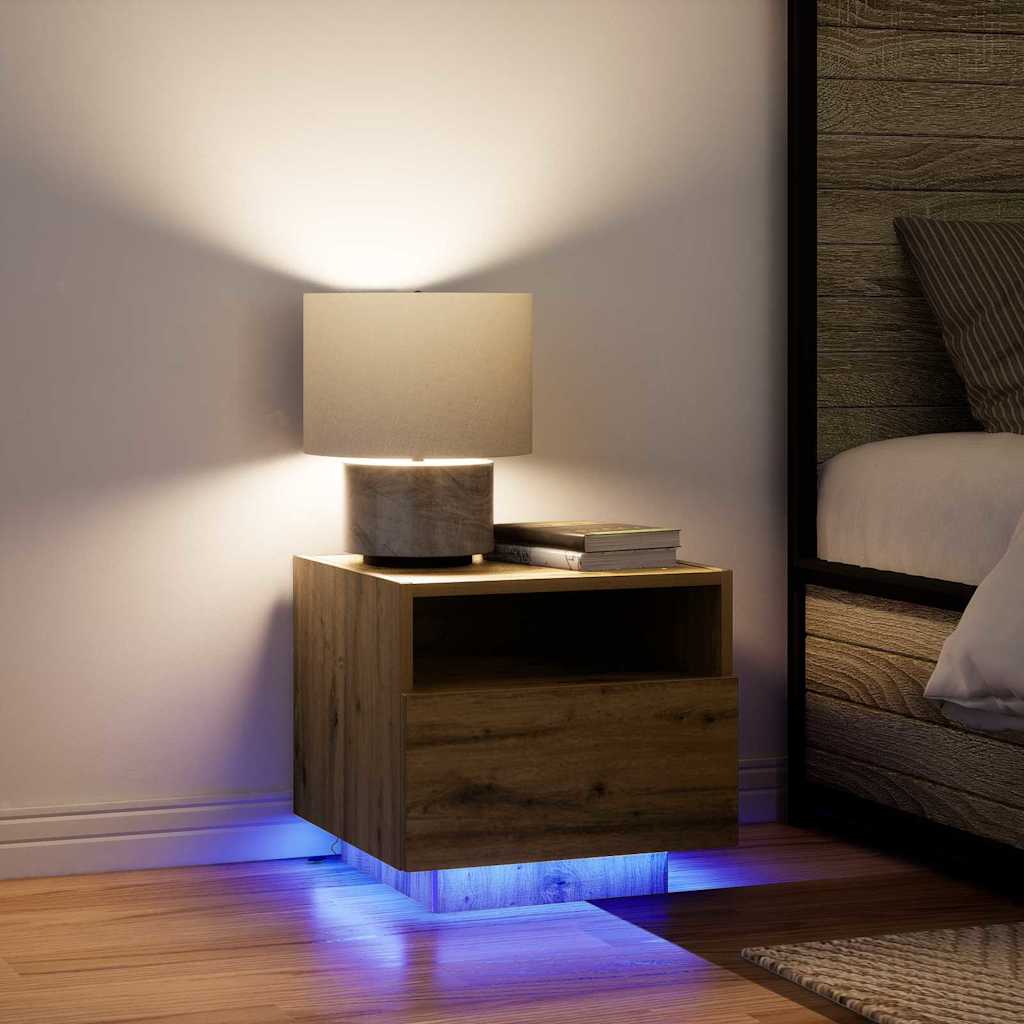 Nattbord med skuff artisan eik 40 x 39 x 37 cm Konstruert tre