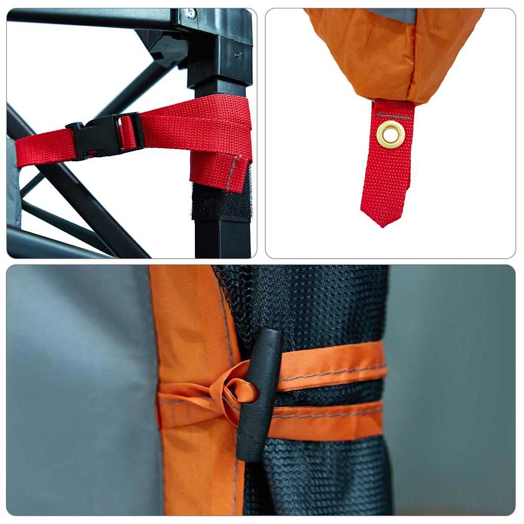 Innertelt med tak Grå og Oransje 280 x 220 x 176 cm taft