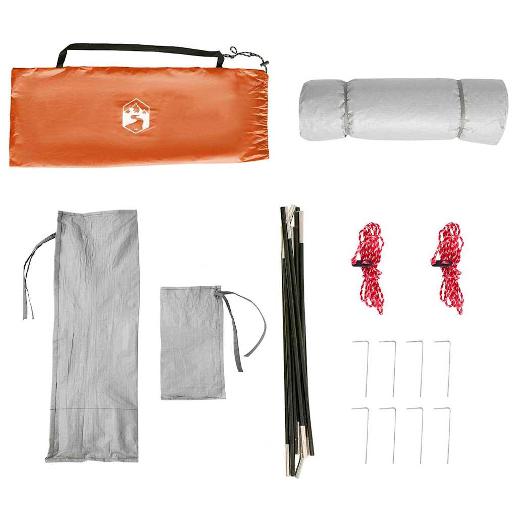 Innertelt med tak Grå og Oransje 280 x 220 x 176 cm taft