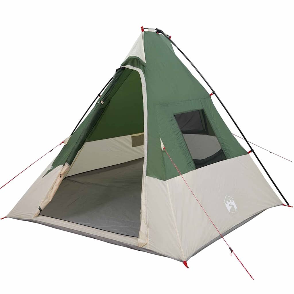 Telt med tak Annet med luftventil Grønn og svart 383 x 338 x 217 cm Polyester