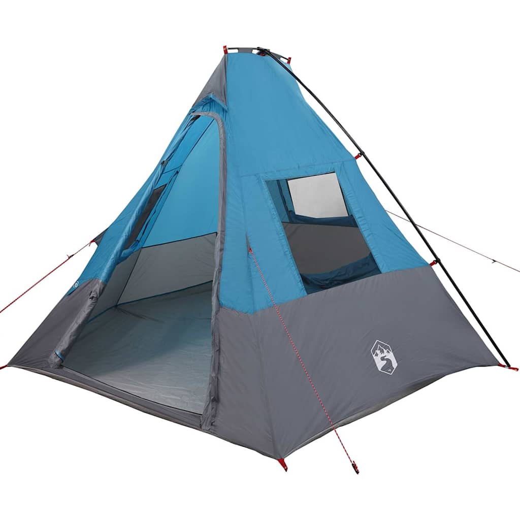 Telt med tak Annet med luftventil Blå og svart 383 x 338 x 217 cm Polyester