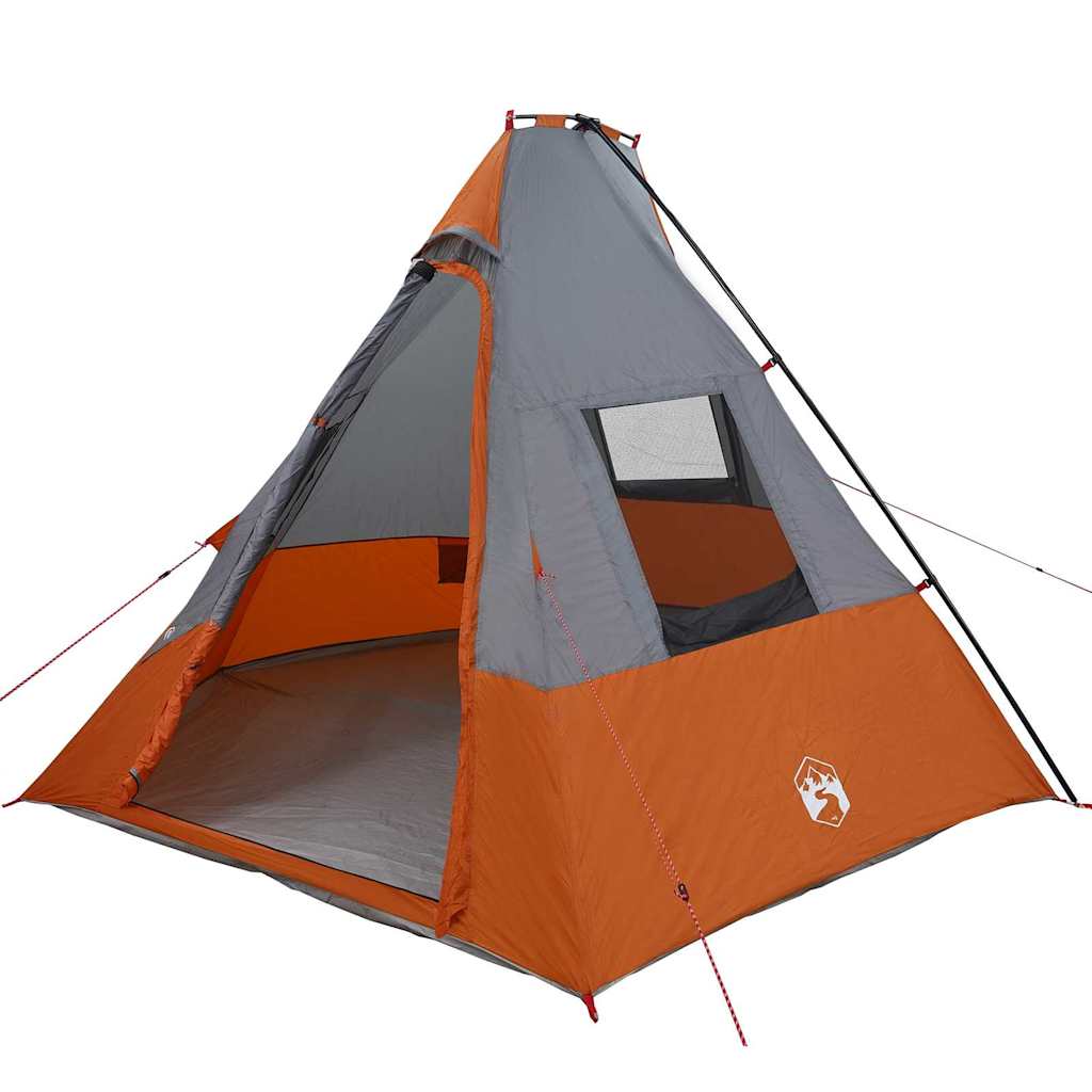 Telt Grå og oransje og svart 383 x 338 x 217 cm Polyester