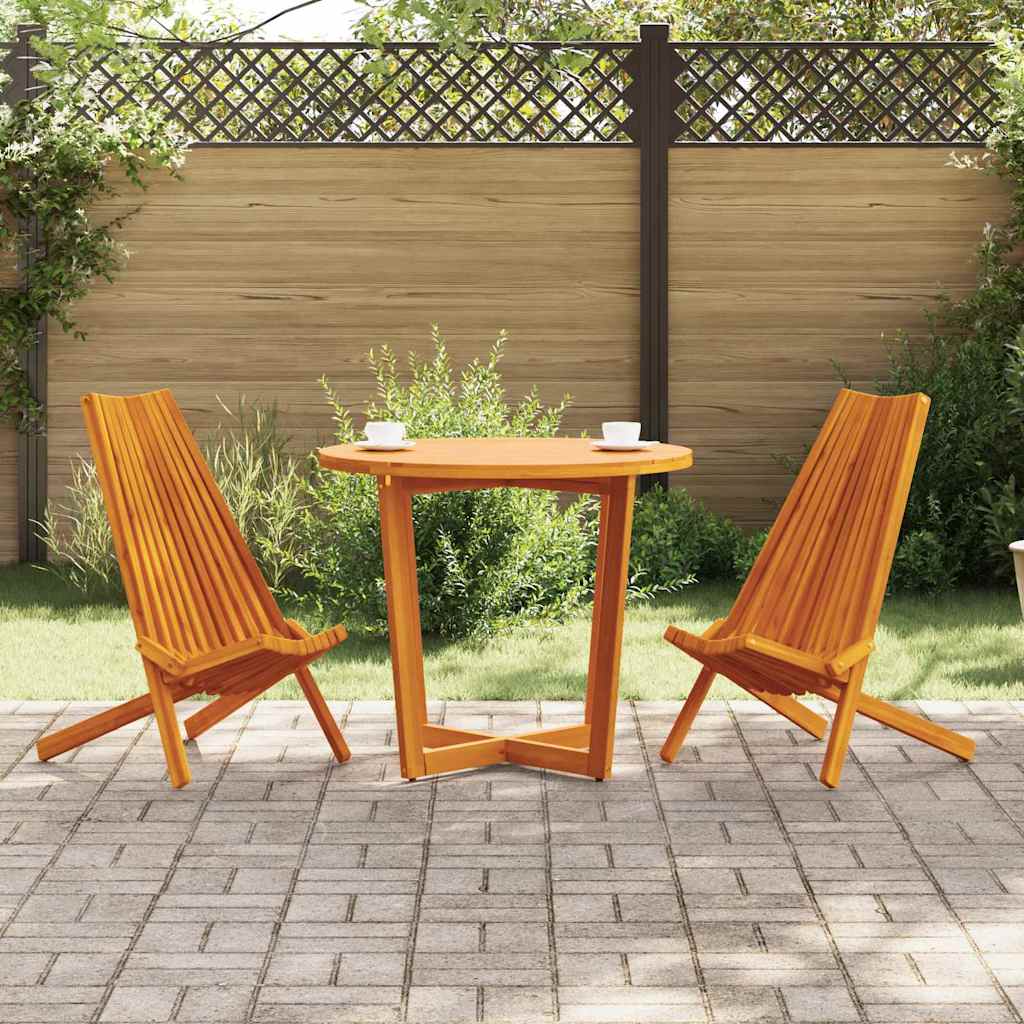 Foldbare Hage Stoler 2 pcs Brun 56 x 69 x 84 m heltre akasie