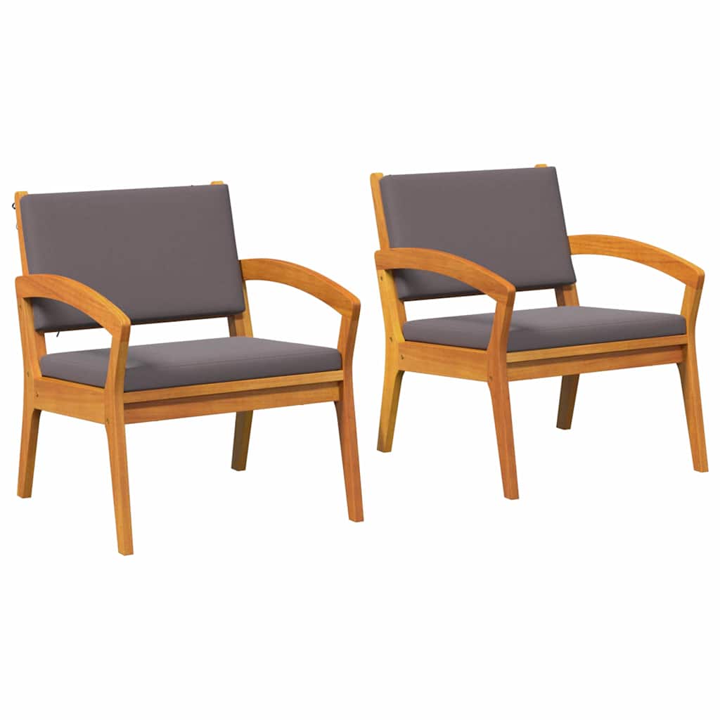 Hagemøbler 2 stk 59,5x70,5x72,5 cm Massivt akasietre