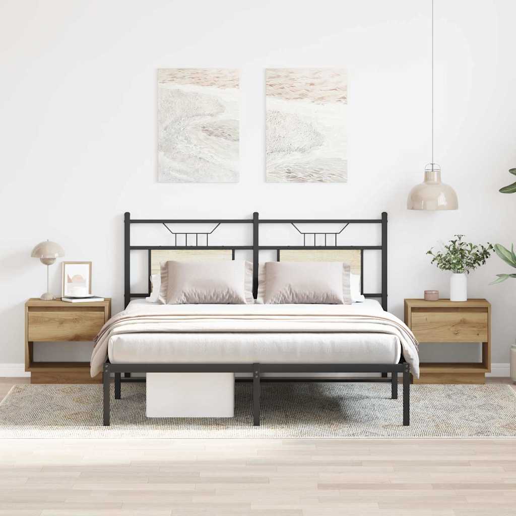 Nattbord 2 pcs artisan eik 45 x 34 x 44 cm Konstruert tre