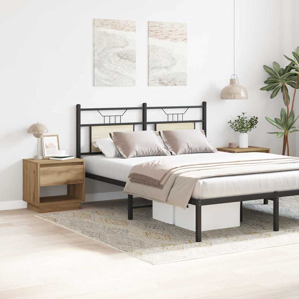 Nattbord 2 pcs artisan eik 45 x 34 x 44 cm Konstruert tre