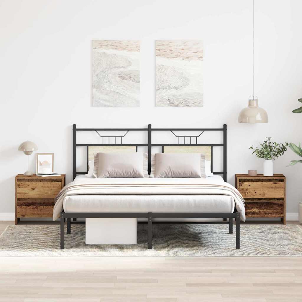 Nattbordskap 2 pcs Gammelt tre 45 x 34 x 44.5 cm Konstruert tre