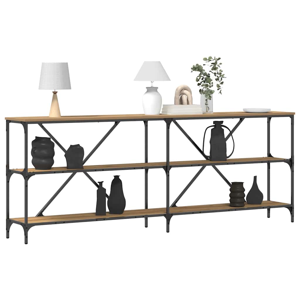 Konsollbord med hylle Annet artisan eik 200 x 30 x 75 cm